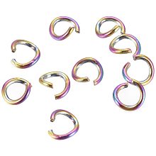 CHGCRAFT 100pcs Stainless Steel Jump Rings Vacuum Plating Jump Rings Open Rings for Women Stainless Steel Hypoallergenic