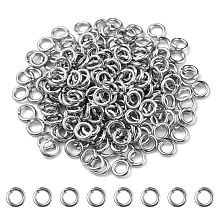 Honeyhandy 304 Stainless Steel Jump Rings, Open Jump Rings, Round Ring, Stainless Steel Color, 4x0.8mm, 20 Gauge, Inner Diameter: 2.4mm