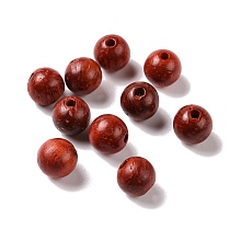 Honeyhandy Natural Rosewood Beads, Undyed, Round, Dark Red, 6mm, Hole: 1.2mm