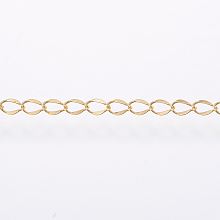 Honeyhandy Handmade Ion Plating(IP) 304 Stainless Steel Curb Chains, Soldered, Oval, Golden, 4x2x1mm