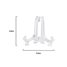 Honeyhandy Acrylic Badge Display Stands, Easels Holder for Coin, Challenge Medals Display, Clear, 5.2x4.8cm, Fit For 40~75mm Badge