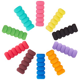 GORGECRAFT 30PCS 10 Colors Foam Pencil Grips Cushions Painting Pen Grippers Pencil Holders Writing Drill Pen Grippers Aid Comfort Point Pen Sleeve Posture Correction Tool for Relieving Fingers Fatigue