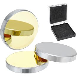 BENECREAT 3Pcs Si Reflective Lens, Dia 0.8 Inch Laser Mirror Round CO2 Laser Lens Gold-Plated Silicon Mirrors for CO2 Laser Engraving Cutting Machine