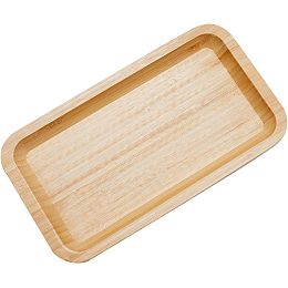 GORGECRAFT Bamboo Serving Tray Wooden Tea Breakfast Trays Multifunction Minimalist Rectangular Coffee Table Saucer Tray Platter Decor for Snacks Drinks Carrying Food Storage Parties Weddings Picnics