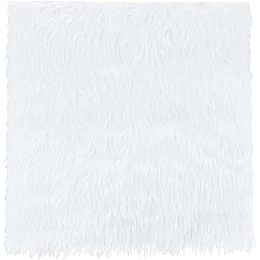 BENECREAT White Faux Fur Fabric 15.7x15.7 Inch Soft Plush Shaggy Squares Pre-Cut Craft Fur Fabric for Costumes, Rugs, Pillows, Sewing, Decorations