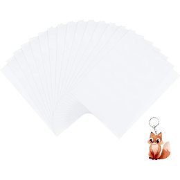 BENECREAT 15 Sheets Shrink Plastic Sheets, Frosted Heat Shrink Film Sheets Shrinky Paper for Creative Arts Crafts Projects Keychains Making Accessories, 8.3x11.45"