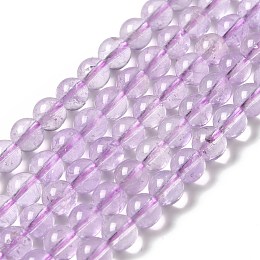 Natural Amethyst Beads Strands, Grade AA, Round, 6.5mm, Hole: 0.8mm, about 61pcs/strand, 15.16''(38.5cm)