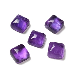 Honeyhandy Natural Amethyst Cabochons, Square, Square, 10x10x6mm