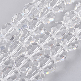 Arricraft Imitation Austrian Crystal Bead Strands, Grade AAA, Faceted Round, Clear, 10mm, Hole: 0.9~1mm, about 40pcs/strand, 15.7 inches