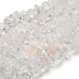 Honeyhandy Natural Quartz Crystal Chip Beads Strands, Rock Crystal Beads, 5~8x5~8mm, Hole: 1mm, about 31.5 inch