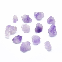 Honeyhandy Rough Raw Natural Amethyst Beads, No Hole/Undrilled, Nuggets, 13~23x9~18mm