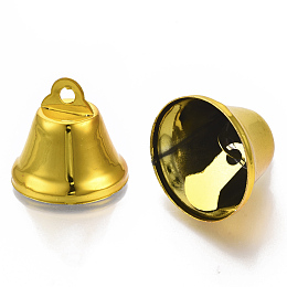 Honeyhandy Iron Bell Pendants, for Christmas Jewelry Making, Gold, 23.5x26mm, Hole: 3mm