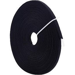 BENECREAT 16.4 Yard Cotton Covered Polyester Boning, 0.4" Wide Wedding Dress Boning, Sewing Accessories for Sewing, Corsets, Bridal Gowns, Masking Tape, Wedding Dress, Black