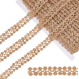 PandaHall Elite Braided Jute Ribbon, for Jewelry Making, Peru, 17x1mm, about 16.4 Yards(15m)/Card