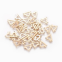 Honeyhandy 304 Stainless Steel Charms, Constellation/Zodiac Sign, Real 18K Gold Plated, Libra, 8.3x10.7x1mm, Hole: 0.8mm