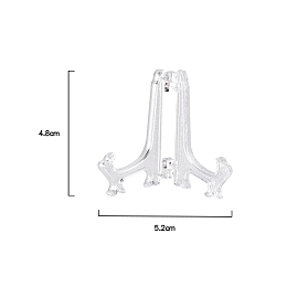 Honeyhandy Acrylic Badge Display Stands, Easels Holder for Coin, Challenge Medals Display, Clear, 5.2x4.8cm, Fit For 40~75mm Badge