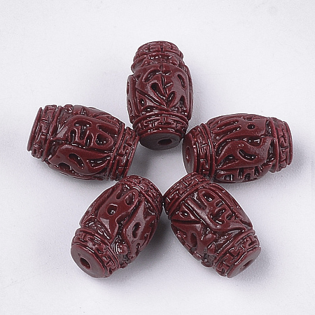 ARRICRAFT Synthetic Coral Beads, Dyed, Oval, Brown, 13x8.5mm, Hole: 1.5mm