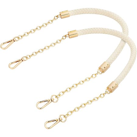 PandaHall Elite 2 Strand Shoulder Strap for Women Handbags, Replacement Straps with Buckles,Chain for Handbag, ReplacementChain Strap, DIY Shoulder Storage & Packaging(Beige,61cm)