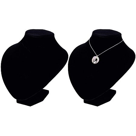 Black Velvet Jewelry Display Necklace Chain Pendant Organizer Stand Holder 
