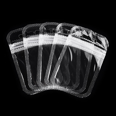 Translucent Plastic Zip Lock Bags, Resealable Packaging Bags, Rectangle, Clear, 9x5.5x0.02cm, Unilateral Thickness: 2.3 Mil(0.06mm)