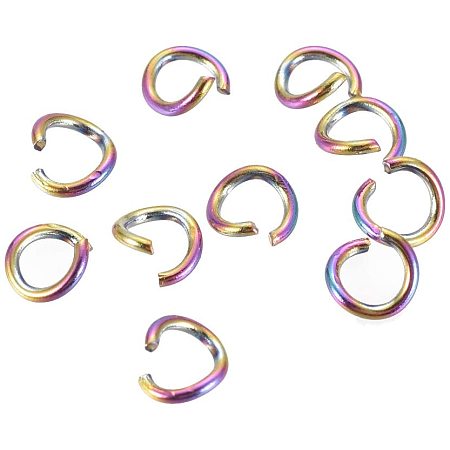 CHGCRAFT 100pcs Stainless Steel Jump Rings Vacuum Plating Jump Rings Open Rings for Women Stainless Steel Hypoallergenic