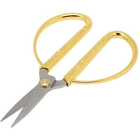 UNICRAFTALE 1PC Stainless Steel Tailor Scissors Golden Sewing Scissors Metal Material Dressmaking Scissors for Fabrics and Leather Projects 235x72x17mm