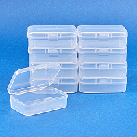 BENECREAT 18 PACK Rectangle Clear Plastic Bead Storage Containers Box Case with lid for Items, Earplugs, Pills, Tiny  Findings - 2.5x1.73x0.78 Inches