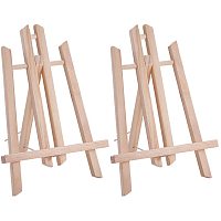 OLYCRAFT 2 Pack Tabletop Art Easel Set 11” Tall Tabletop Display Solid Pine Wood Easel for Painting Display A-Frame Mini Canvas Holder Sturdy Fold Up Easel for Painting Projects Party Photo Gift