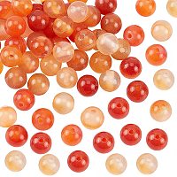 OLYCRAFT 62Pcs Natural Red Agate Beads Strands 6mm Grade A Natural Stone Beads Crystal Energy Stone Round Orange Red Beads for Jewelry Making DIY