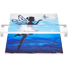 BENECREAT Artist Leaning Bridge Hand Acrylic Wrist Rest for Computer Keyboard, 14inch Transparent Creative Artist Bridge for Painting