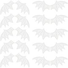 GORGECRAFT 2 Style 40PCS Leather Halloween Bat Wings DIY Crafts Bat Wing Spooky Bats Halloween Decorations for Hair Ornament & Costume Accessory (Silver)