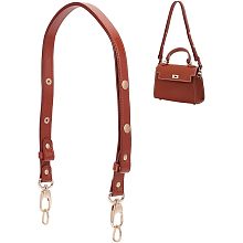 WADORN PU Leather Purse Strap, 28-45 Inch Adjustable PU Leather Crossbody Bag Strap Replacement Handbag Strap Shoulder Bag Strap with Alloy Swivel Clasp DIY Bag Accessories for Clutches Tote Bag,Brown