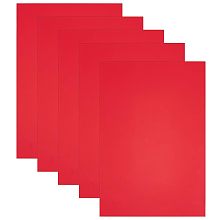 PandaHall Elite 5 Pack Transparent Sheets 3mm Red Colored Cast Sheets Translucent Plastic Sheets Laser Cutting Panels for DIY Jewelry Crafts Picture Frame Signs Display Projects, 7.1x4.7inch