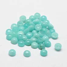 Honeyhandy Dome Natural Amazonite Cabochons, 4x2.5mm