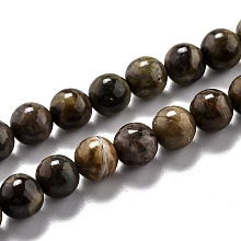 Honeyhandy Round Natural Ocean Agate/Ocean Jasper Beads Strands, 6.5mm, Hole: 1.2mm, about 62pcs/strand, 15.35''(39cm)