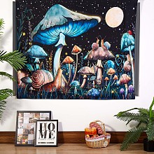 Arricraft Black Light Aesthetic Mushroom Wall Tapestry, Starry Night Art Tapestry, for Neon Party Wall, Bedroom, Living Room, Colorful, 51.2"x59.1"(150x130cm)