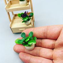 Honeyhandy Mini Plastic Artificial Plant Ornaments, Miniature Bonsai, for Dollhouse, Home Display Decoration, Green, 25x30mm