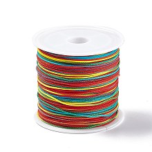 Honeyhandy 50M Segment Dyed Nylon Chinese Knotting Cord, for DIY Jewelry Making, Red, 0.8mm, about 54.68 Yards(50m)/Roll