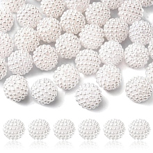 Honeyhandy Imitation Pearl Acrylic Beads, Berry Beads, Combined Beads, Round, White, 12mm, Hole: 1mm