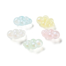 Honeyhandy Transparent Acrylic Beads, Luminous Beads, Glow in the Dark, Cloud, Mixed Color, 23.5x17x12mm, Hole: 2.2mm, 220pcs/500g