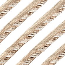 FINGERINSPIRE 13.7 Yards Twisted Lip Cord Trim, Twisted Cord Trim Ribbon 16mm, Polyester Twisted Trim Cord Rope Embellishment for Home Decor, Upholstery and More, Antique White, Antique White