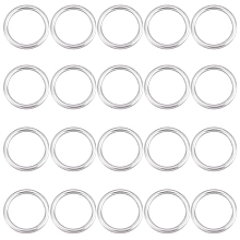 Unicraftale 20Pcs 304 Stainless Steel Jump Rings, Round Ring, Stainless Steel Color, 9 Gauge, 26x3mm, Inner Diameter: 20mm