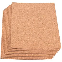 BENECREAT 8 Pack 8.3" x 11.8" Self-Adhesive A4 Size Cork Sheets(2mm Thick) Rectangle Insulation Cork Backing Sheets for Coaster, Wall Decoration, Party and DIY Crafts Supplies