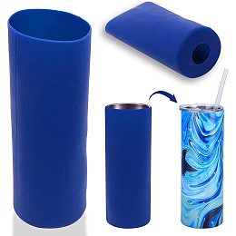 GORGECRAFT 2PCS Unseamed Silicone Wrap for Sublimation Tumblers 20oz Reusable Silicone Sublimation Sleeve Mug Clamp Sleeve Fixture for Full Wrap Tumbler Blanks Sublimation(Blue)