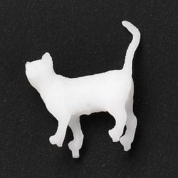 Honeyhandy 3D Resin Model, UV Resin Filler, Epoxy Resin Jewelry Making, Cat, White, 9x2.5x10.5mm