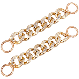 6pcs Gold Purse Chain Strap Purse Strap Extender Diy Flat Chain Purse Strap  Replacement Strap With