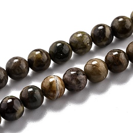 Honeyhandy Round Natural Ocean Agate/Ocean Jasper Beads Strands, 6.5mm, Hole: 1.2mm, about 62pcs/strand, 15.35''(39cm)