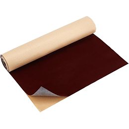 BENECREAT Adhesive Velvet Flocking Liner, for Jewelry Drawer Craft Fabric Peel Stick, Saddle Brown, 400x0.6mm, 3m/set