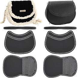 WADORN DIY PU Leather Bag Knitting Set, PU Leather Mesh Sheet Kit for Crochet Bag Making Handmade Handbag Crochet Kit for Acrylic Yarn Crafting Knit and Crochet Projects, 7.9x6.7 Inch