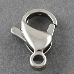 PandaHall Elite 304 Stainless Steel Lobster Claw Clasps Size 9x5x2.5mm for Jewelry Making, about 100pcs/box